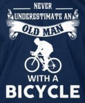 old man on a bike - tee
